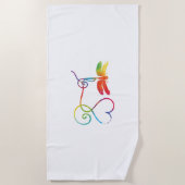 Serviette De Plage Animal dragonaire (Devant)