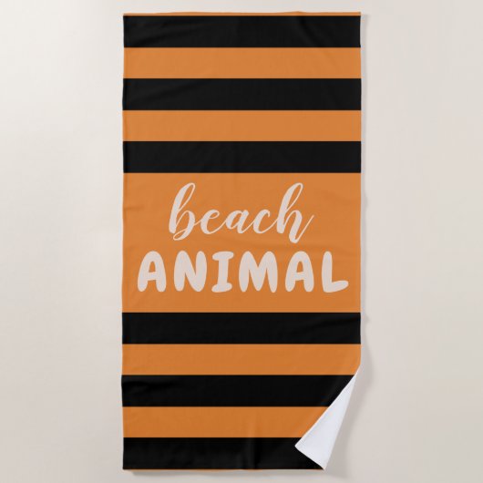 Serviette De Plage ANIMAL fait sur commande de plage des textes de (Devant)