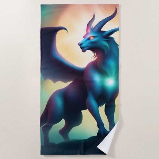 Serviette De Plage animal mystique (Devant)
