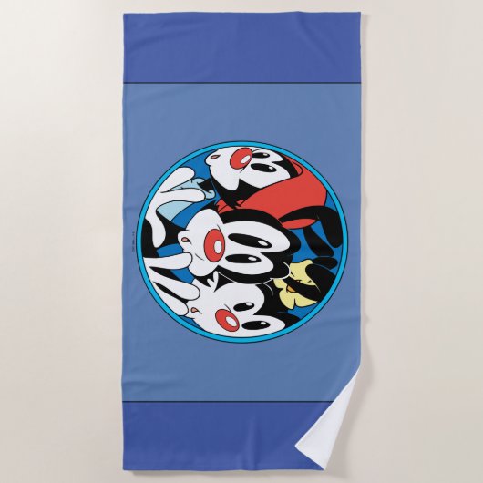 Serviette De Plage Animaniacs | Warner Siblings Circle Graphic (Devant)