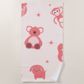 Serviette De Plage Animaux drôles (Devant)