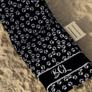Serviette De Plage Animaux Empreintes de pattes Motifs Amoureux de le