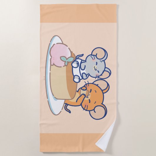 Serviette De Plage Anime Tuffy et Jerry Cheesecake (Devant)