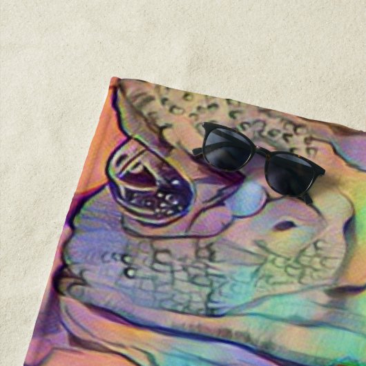 Serviette De Plage Anne Marie Toad 🐸 Et Tea 🫖 (En situation)