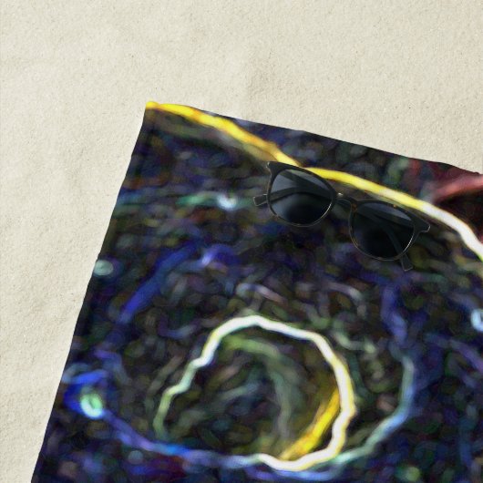 Serviette De Plage Anneaux de Neon (En situation)