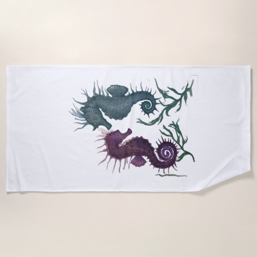 Serviette De Plage Année des hippocampes (Devant)