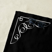 Serviette De Plage Année d'établissement de l'élégant nom de famille  (En situation)