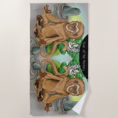 Serviette De Plage Année du singe chinois Zodiac (Devant)