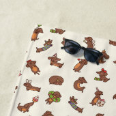 Serviette De Plage Anniversaire de Dachshund (En situation)