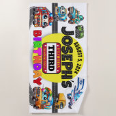 Serviette De Plage Anniversaire de la plage (Devant)