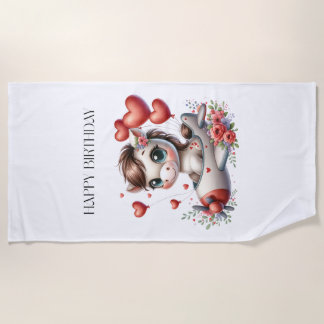 Serviette De Plage Anniversaire de Pony Pilot