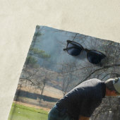 Serviette De Plage Anniversaire Golfer Funny 40e heureux Par Photo (En situation)
