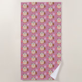 Serviette De Plage Anniversaire Owl Beach Towel (Devant)