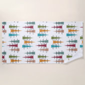 Serviette De Plage Antenne colorée (Devant)