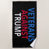 Serviette De Plage Anti-Trump - Les vétérans contre Trump (Devant)