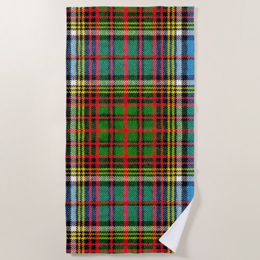 Serviette de plage antique de tartan de clan (Devant)