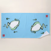 Serviette De Plage Antique Origine Histoire Grumpy Frog Japonais Toad (Devant)