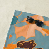 Serviette De Plage Ants with Blue flowers Autralian Flora (En situation)