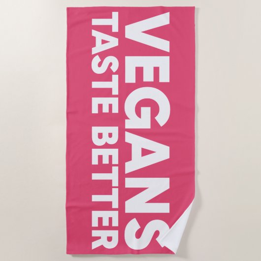 Serviette De Plage Appel Vegan (Devant)