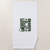 Serviette De Plage Appelle-Moi Grand-Père, Regarde-Moi Golf (Devant)