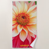 Serviette De Plage Après-midi de Dahlia (Devant)