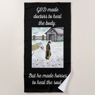 Serviette De Plage Après une balade en cheval