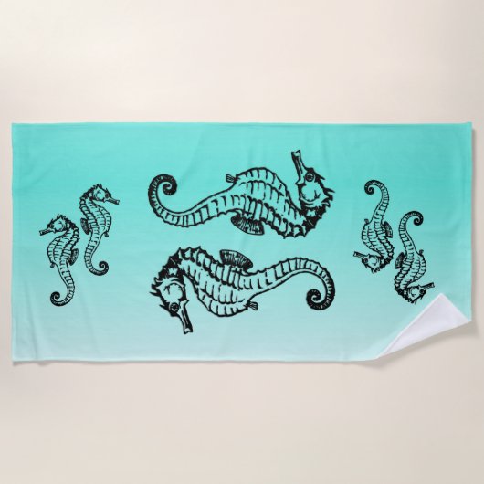 Serviette De Plage Aqua (Devant)