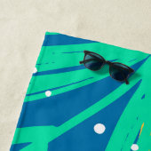 Serviette De Plage Aqua Blue Boys Girls Weekend Nom personnalisé (En situation)