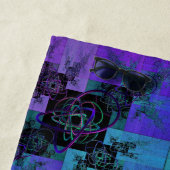Serviette De Plage Aqua et Lilac Fractal Joy Beach Towne (En situation)