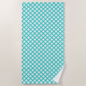 Serviette de plage - Aqua Lattice (Devant)