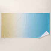 Serviette De Plage Aqua Ombre jaune (Devant)