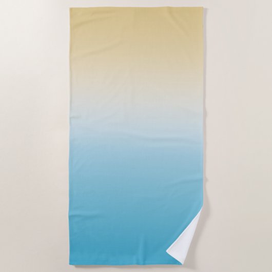 Serviette De Plage Aqua Ombre jaune (Devant)