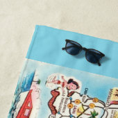 Serviette De Plage Aqua Porto Rico Salutations Beach Towel (En situation)