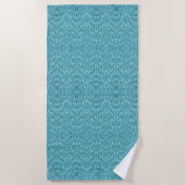 Serviette De Plage Aqua Turquoise moderne Motif Abstrait (Devant)