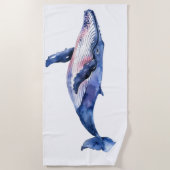 Serviette De Plage Aquarelle Baleine (Devant)