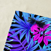 Serviette De Plage Aquarelle bleue Tropical Hawaiian (En situation)