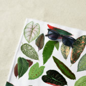 Serviette De Plage Aquarelle botanique Vintage verdure Feuilles (En situation)