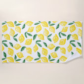 Serviette De Plage Aquarelle Citron méditerranéen (Devant)