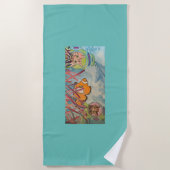 Serviette De Plage Aquarelle de chat Scuba (Devant)