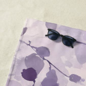 Serviette De Plage Aquarelle de lavande Eucalyptus Floral (En situation)