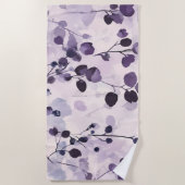 Serviette De Plage Aquarelle de lavande Eucalyptus Floral (Devant)