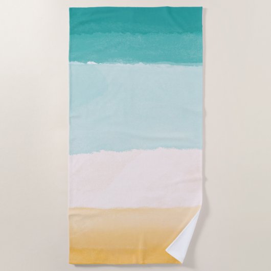 Serviette De Plage Aquarelle de plage (Devant)