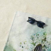 Serviette De Plage Aquarelle de poisson tropical hawaïen - poisson de (En situation)