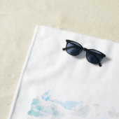 Serviette De Plage Aquarelle de voyage Santorin Grèce (En situation)