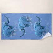 Serviette De Plage Aquarelle Elephant Art Animal Art (Devant)