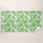 Serviette De Plage Aquarelle feuille de palme (Devant)