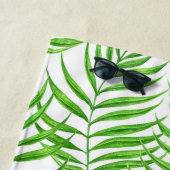 Serviette De Plage Aquarelle feuille de palme (En situation)