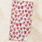 Serviette De Plage Aquarelle fraise