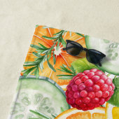 Serviette De Plage Aquarelle Fruit d'été (En situation)