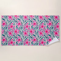 Aquarelle inspirée rose + bleu Botanique Floral